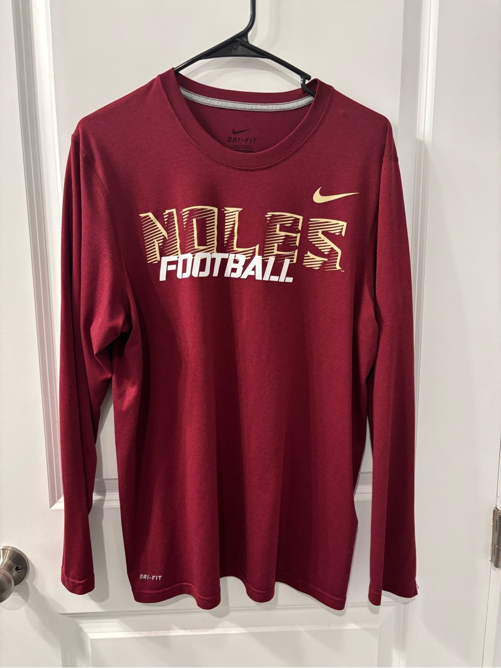 Nike Dri-FIT Florida State University (FSU) "Noles" Football long-sleeve perform